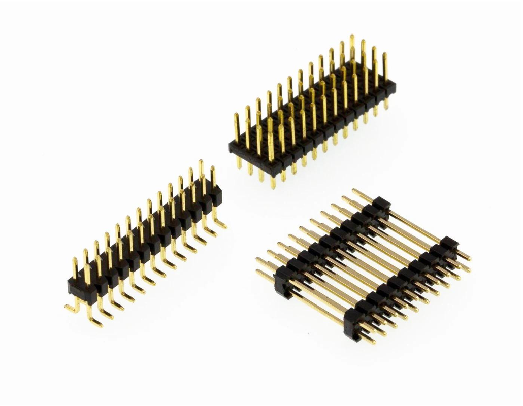 2.54mm Pitch Double-Row Female Header Connector 2x2-15 Pin PBT Material AWG#24-#28