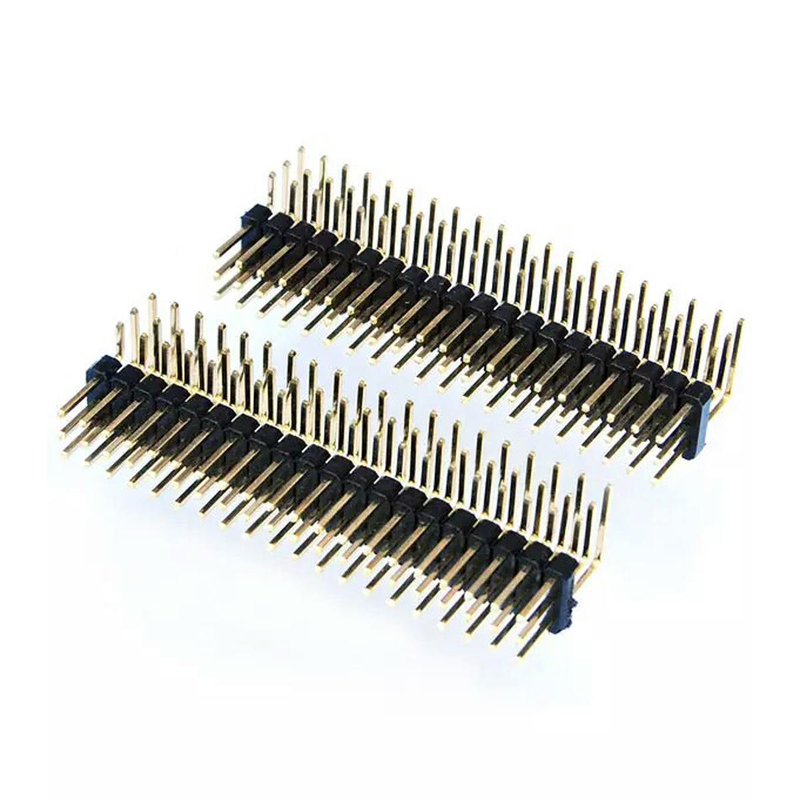 PCB Pin Header 1.0mm Dubbele Rij Gebogen Pin SMT 180 Graden 90 Graden PBT Materiaal Fosfor Brons Contacten Pin Lengte Aanpasbaar