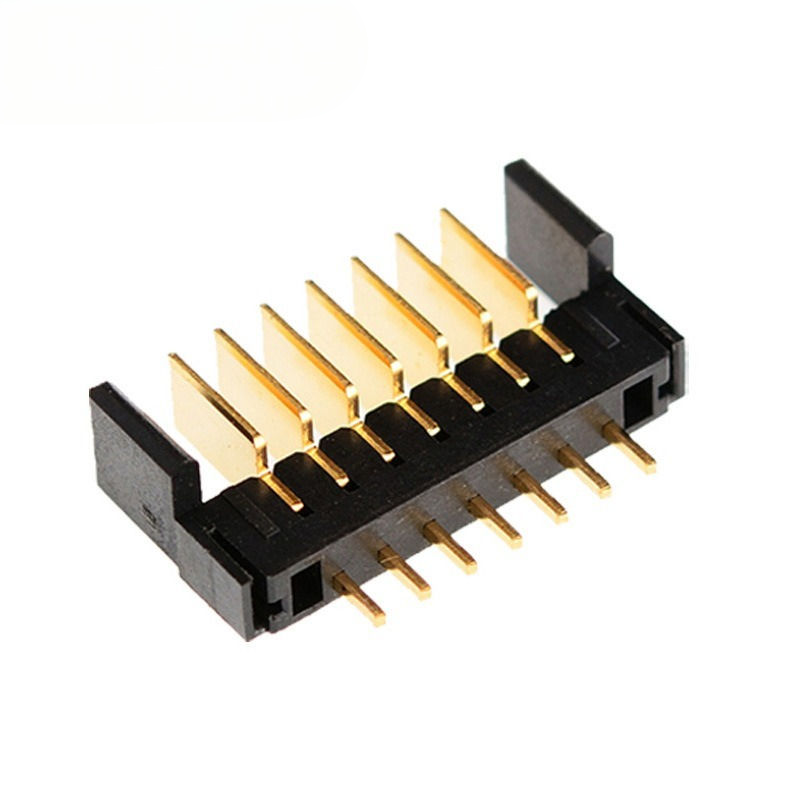 7-PIN vingerafdruk slot batterijhouder connector 2.0mm Afstand Inbreng blad PBT materiaal Fosfor Bronzen contacten