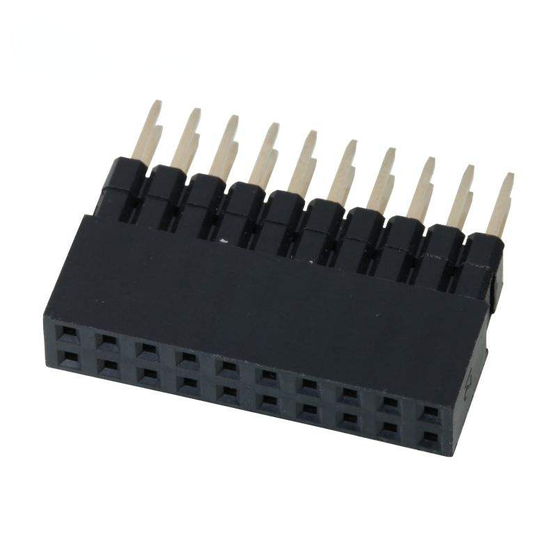 2.54mm,0.64x0.4SQ Pitch Connector Dubbele rijen Vrouwelijke Pin Header Connector