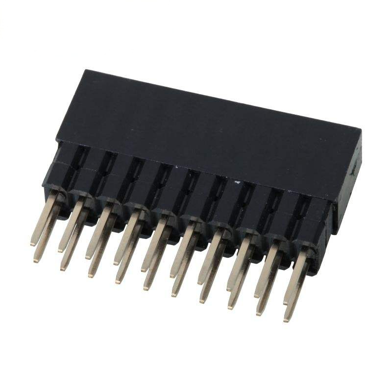 2.54mm,0.64x0.4SQ Pitch Connector Dubbele rijen Vrouwelijke Pin Header Connector