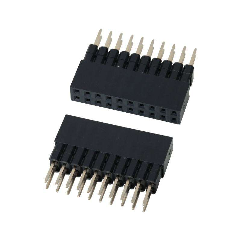 2.54mm,0.64x0.4SQ Pitch Connector Dubbele rijen Vrouwelijke Pin Header Connector
