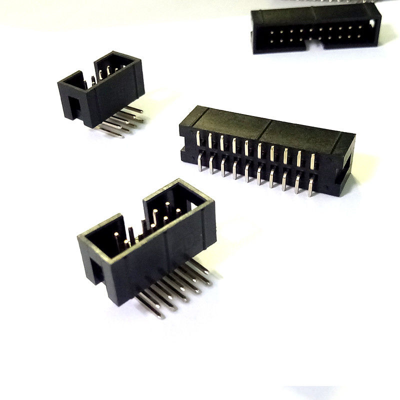Rechte hoek 2.54mm 6 Pin Box kop Connector Dual Rij Pin kop