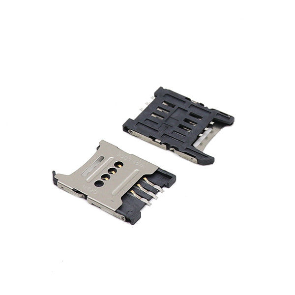 H1.5mm 1.8mm Micro- Micro Sim Stopcontact van Sim Holder SMT Flip Type 6P