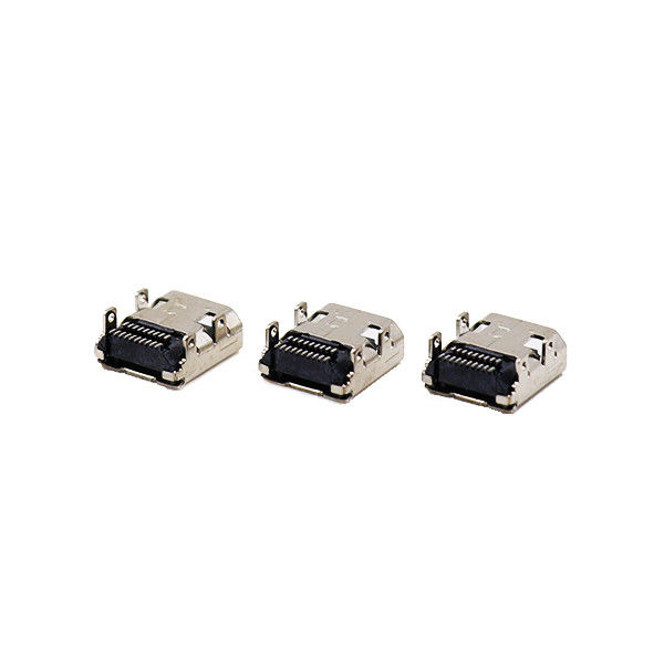 Spelden goud Geplateerde Micro- HDMI Kabelschakelaars 19 het type van DIP+SMT D vrouwelijke schakelaar