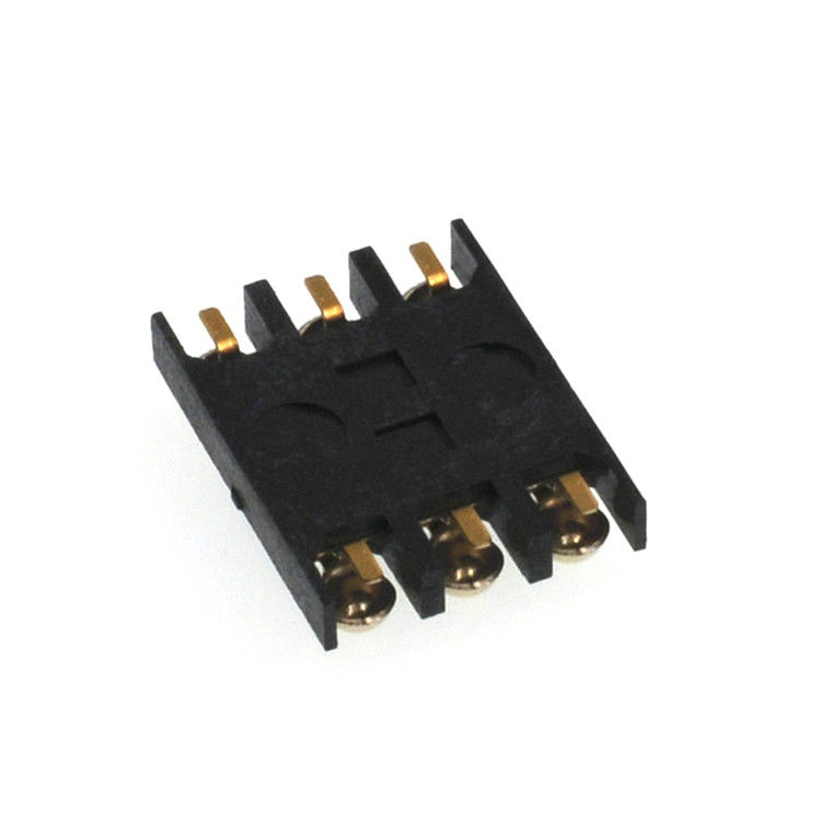 Sferische Granaatscherf 6 Pin SIM Kaart Stopcontact Connector SMT 1.5mm 2.0mm Hoogte