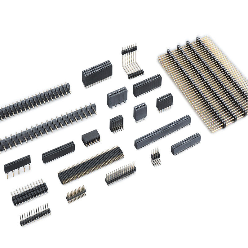 UL94V-0 de Mannelijke 1,27 Mm Hoogte Pin kop Connectors Single van onderdompelingspcb/Dubbele Rij