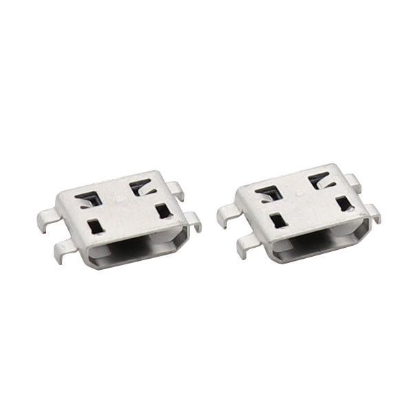 De micro- 5P Vrouwelijke Medio Contactdoos zet USB-Schakelaar 0.8mm Vier op Voet Onderdompelings Dalend Type