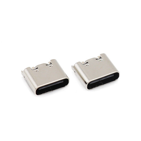 Vrouwelijke het Type C van USB Schakelaars 6 Speld 180 Graadonderdompeling 3.1mm UL94V-0-Huisvesting