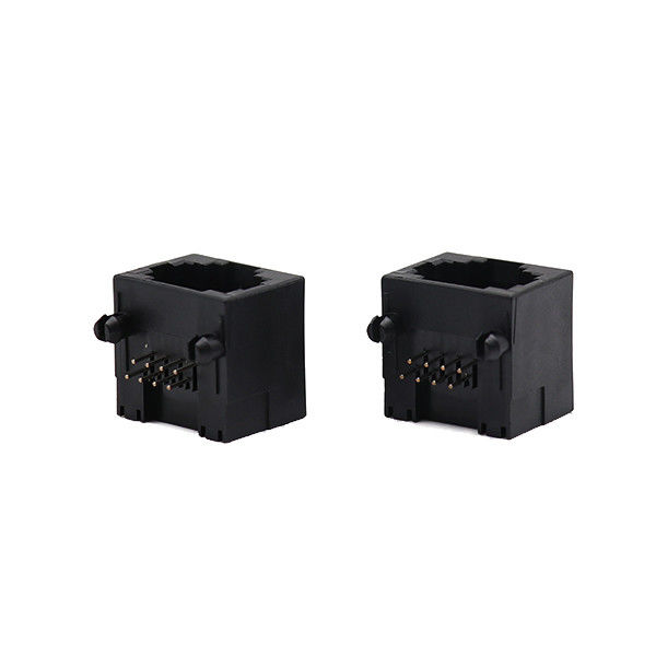 Zwarte 8 de Schakelaar Jack Network Plug 8p8c van PCB van Pin FeMannelijk Straight RJ45